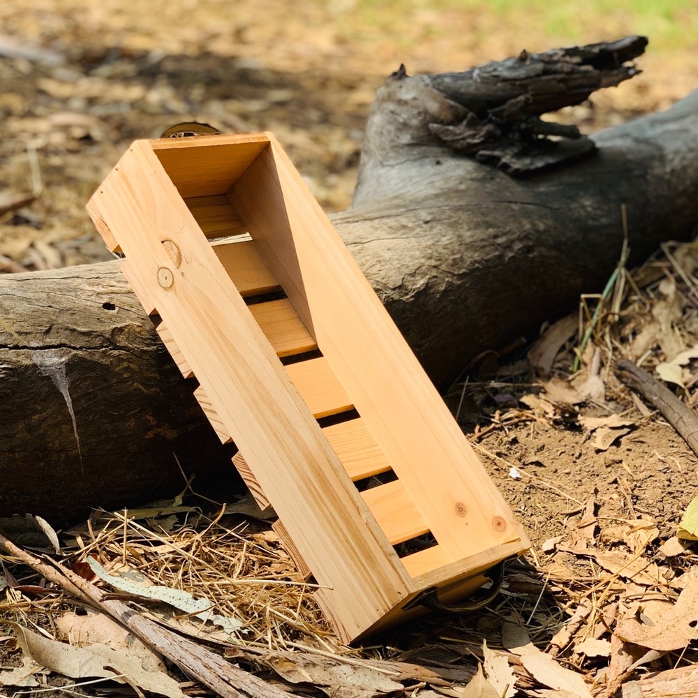 Small Wooden Crate/ Tray with Handles